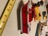 Vtg 1969 Ideal Boat Battery Elec motor Mighty Blaze toy fire Fighter Water boat