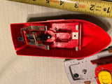 Vtg 1969 Ideal Boat Battery Elec motor Mighty Blaze toy fire Fighter Water boat