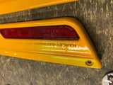 Yellow Chrome Saddlebag Latches Covers Harley Touring Street Road Glide uLTRA FL