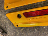 Yellow Chrome Saddlebag Latches Covers Harley Touring Street Road Glide uLTRA FL