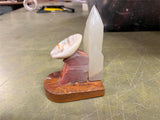 Vintage Southwestern Art Man Sleeping Sombrero Marble Hand Carved Paperweight