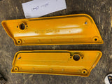 Yellow Chrome Saddlebag Latches Covers Harley Touring Street Road Glide uLTRA FL