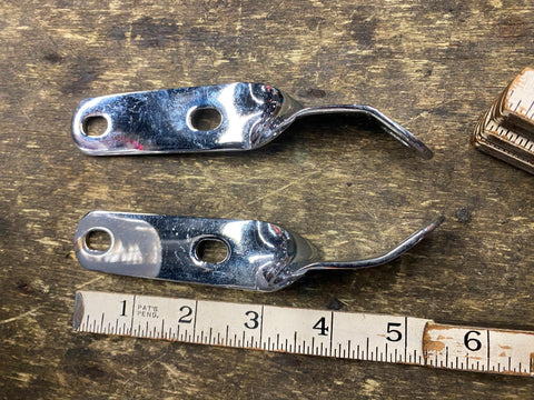 5" Twisted Chrome Exhaust Bracket Hanger Harley chopper HOTROD Motorcycle Custom