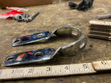5" Twisted Chrome Exhaust Bracket Hanger Harley chopper HOTROD Motorcycle Custom