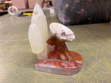 Vintage Southwestern Art Man Sleeping Sombrero Marble Hand Carved Paperweight
