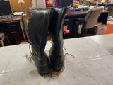 Vtg 1950s Lineman Laces Tall Motorcycle Riding Leather Riding Boots Mens Sz 11