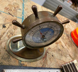 Vtg barometer Harley Johnson outboard Motorcycle Advertising 40's Ge richards NY