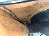 Vtg 1950s Lineman Laces Tall Motorcycle Riding Leather Riding Boots Mens Sz 11