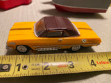 60s Ideal Motorific Race Slot Car 1963 Chevy Impala Convertible Toy Vtg Yellow
