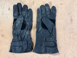 Vintage 1980s Black Leather Motorcycle Winter Riding Thermal Gloves Mens Sz L
