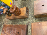 Lot of Wood Trophy Award bases Centers Bottom Mount Art Fancy