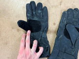Vintage 1980s Black Leather Motorcycle Winter Riding Thermal Gloves Mens Sz L