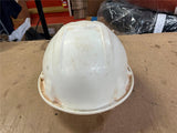 Vintage Apex Safety Products Poly Guard White Construction Hard Hat Helmet