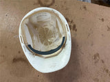 Vintage Apex Safety Products Poly Guard White Construction Hard Hat Helmet