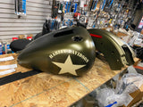 Oem Paint Set Gas tank Fenders Harley Softail Slim FLS Olive Drab Denim Factory!