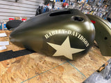 Oem Paint Set Gas tank Fenders Harley Softail Slim FLS Olive Drab Denim Factory!