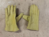 Vintage 1960s Classic Yellow Leather Ladies Large Winter Riding Gloves