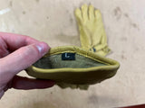 Vintage 1960s Classic Yellow Leather Ladies Large Winter Riding Gloves