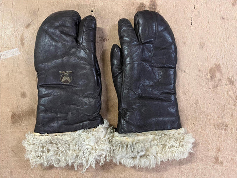 Vintage 1940s WWII U.S. Army Air Force Elite Glove Co A-9A Fighting Gloves Sz S