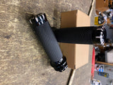Custom black contrast Handlebar Grips Harley Softail Dyna Sportster FLH Cable
