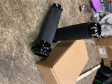 Custom black contrast Handlebar Grips Harley Softail Dyna Sportster FLH Cable