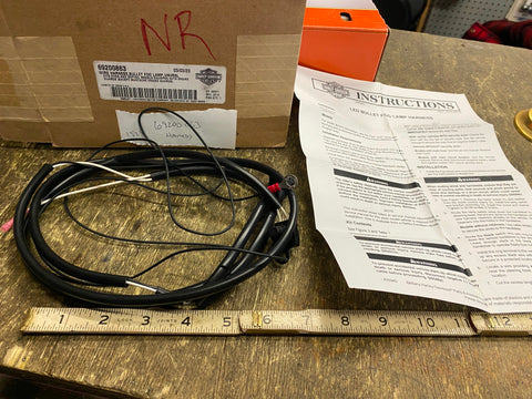 OEM Harley Davidson LED Fog Lamp Wiring Harness Universal Dyna Softail 69200863