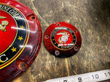 USMC Marines Military Derby Clutch Timer Cover Harley Softail Touring Dyna Twin