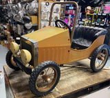 Vtg Pedal Car 1938 Roadster Jalopy Model A convertible Metal tin Lizzy Goki Toys