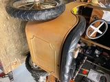 Vtg Pedal Car 1938 Roadster Jalopy Model A convertible Metal tin Lizzy Goki Toys
