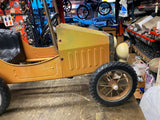 Vtg Pedal Car 1938 Roadster Jalopy Model A convertible Metal tin Lizzy Goki Toys
