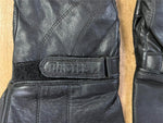 Castle Streetwear Heavy Duty Black Leather Winter Riding Gloves Mens Sz L