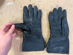 Castle Streetwear Heavy Duty Black Leather Winter Riding Gloves Mens Sz L