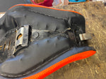 Custom 1 off Seat Orange Racing Stripe Harley Sportster 4.5 Tank 2007^ 883 1200!