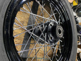 OEM Harley Softail Slim Black Spoke Front Wheel Dunlop Tire 25mm New T/O Factory