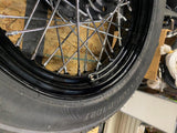 OEM Harley Softail Slim Black Spoke Front Wheel Dunlop Tire 25mm New T/O Factory