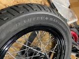 OEM Harley Softail Slim Black Spoke Front Wheel Dunlop Tire 25mm New T/O Factory
