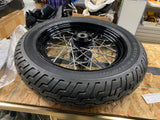 OEM Harley Softail Slim Black Spoke Front Wheel Dunlop Tire 25mm New T/O Factory