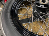 OEM Harley Softail Slim Black Spoke Front Wheel Dunlop Tire 25mm New T/O Factory