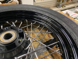OEM Harley Softail Slim Black Spoke Front Wheel Dunlop Tire 25mm New T/O Factory