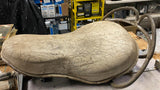 Vtg Buddy Seat Old Skool grab Rail white Harley FLH Panhead Knucklehead Flathead