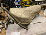 Vtg Buddy Seat Old Skool grab Rail white Harley FLH Panhead Knucklehead Flathead