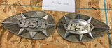 BSA A65 A50 Metal Tank Emblem Badges Lightning Thunderbolt 500 650 OEM Royal Sta