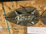 BSA A65 A50 Metal Tank Emblem Badges Lightning Thunderbolt 500 650 OEM Royal Sta