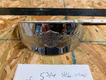 Chrome Gold Headlight Visor 5 3/4 Harley Wings Sportster Dyna Softail OEM Harley