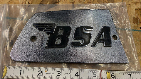 BSA Metal Gas Tank Emblem Badge Rocket 3 Trident bread Box TAnk 1969 OEM NOS A75
