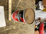 Vtg Metal Oil Gas Can Siloo Sahara Tin Service station Great Graphix Garage CAve