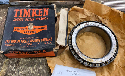 Vtg USA Timken Tapered Roller Bearing Cone - 47890