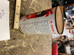 Vtg Metal Oil Gas Can Siloo Sahara Tin Service station Great Graphix Garage CAve