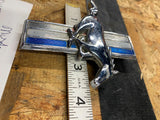 OEM Vtg 1960s Ford Mustang Striped Race Horse Emblem Fastback Coupe Shelby Grill