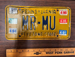 1993-1994 Pennsylvania License Plate Green PA Sticker Vtg Keystone State